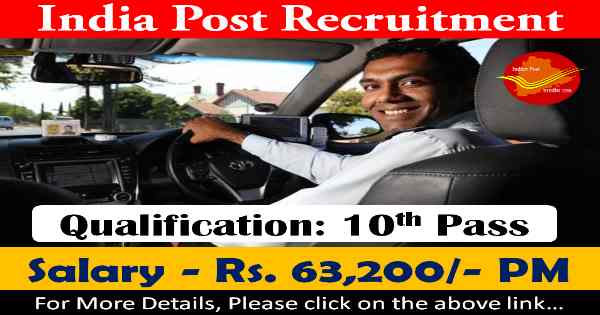 #India Post Recruitment – Various Staff Car Driver Posts 28 March 2019