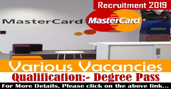 #MasterCard Recruitment - Various Executive Posts 27 March 2019